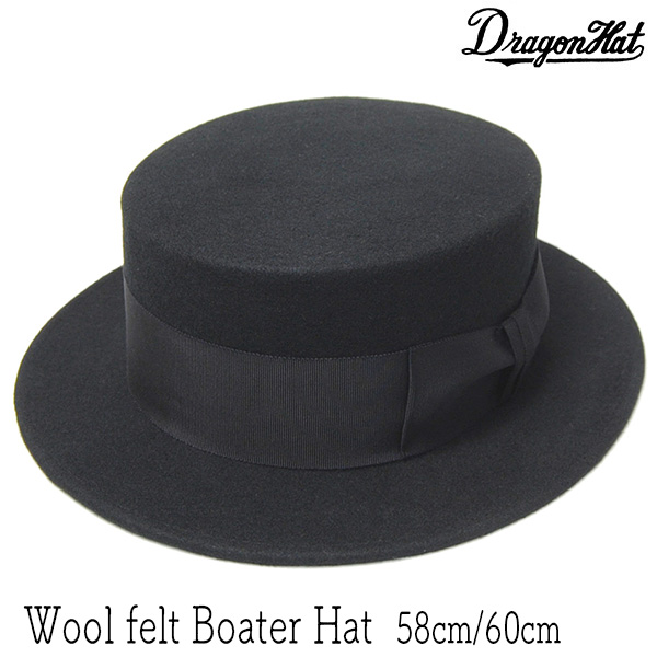 DRAGON HAT ドラゴンハット ウールフエルトカンカン帽 ボーターハット