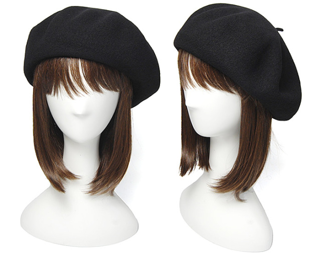 MANUFACTURE DE BERETS ウールベレー帽 ブラック MANUFACTURE DE BERETS｜Beret casquette｜Black | セレクト
