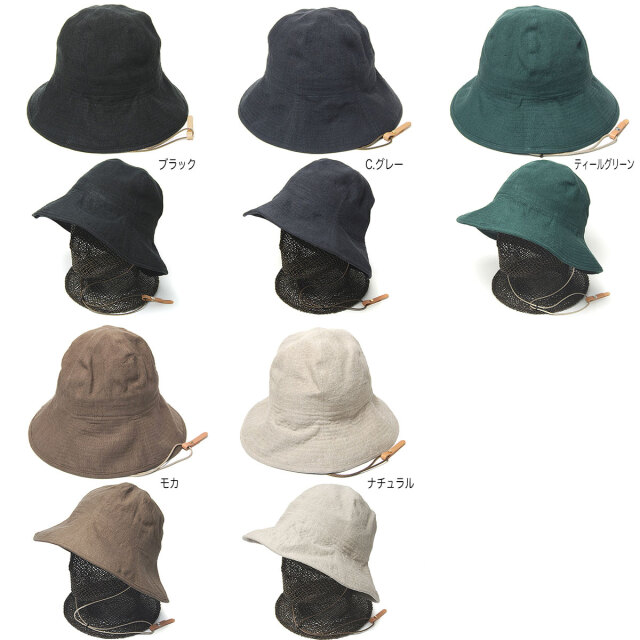 NINE TAILOR(ナインテイラー)” リネンハット Canna Hat あご紐 マスク 