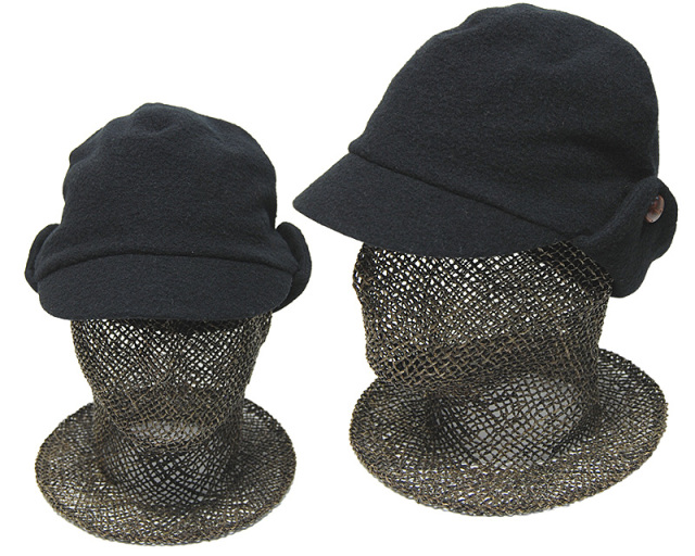 NINE TAILOR　ナインテイラー　ウールフライトキャップ　Epazote Cap　ブラック着用イメージ