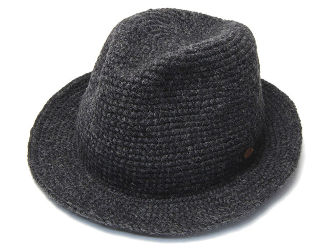 NOL(ノル)ウール細編み中折れ帽　ISLAND HAT