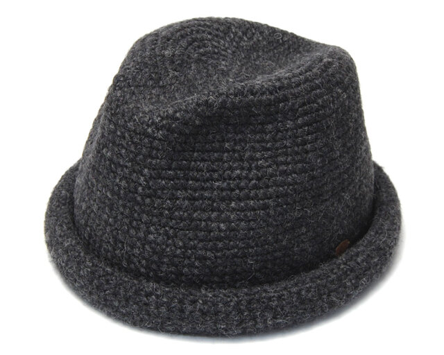 NOL(ノル)ウール細編み中折れ帽　ISLAND HAT
