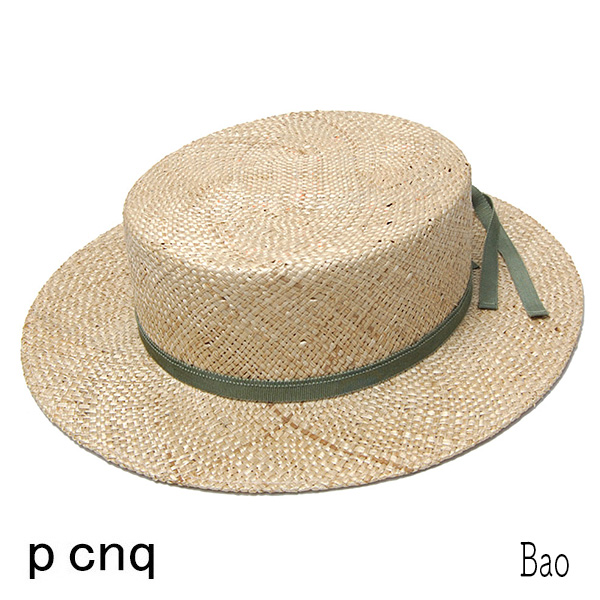 サマーセール】 ”p cnq(パークニック)” ストローカンカン帽 bao ハット