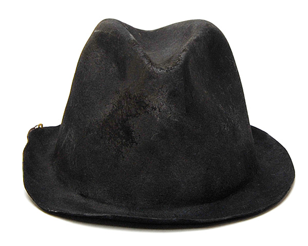 ”REINHARD PLANK(レナード プランク)” ファーフエルト中折れ帽(BONA SMALL BLACK WAXED CRACKEDED) 