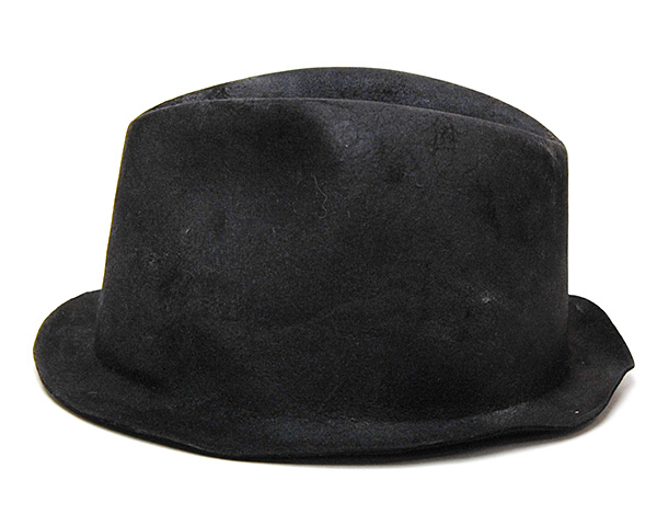 ”REINHARD PLANK(レナード プランク)” ファーフエルト中折れ帽(BONA SMALL BLACK WAXED CRACKEDED) 