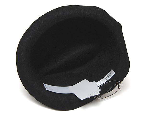 ”REINHARD PLANK(レナード プランク)” ファーフエルト中折れ帽(BONA SMALL BLACK WAXED CRACKEDED) 