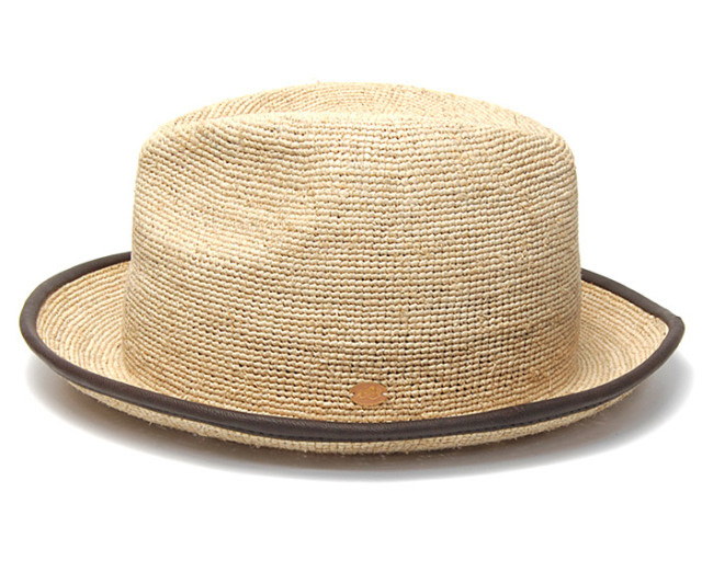 Retter(レッター）ラフィア細編み中折れ帽TQRM
