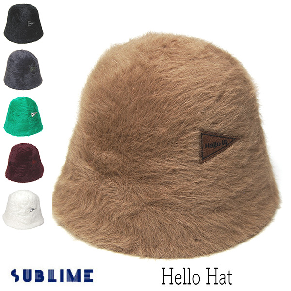 SUBLIME(サブライム)　アンゴラファーハット HELLO HAT