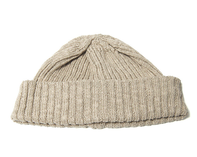 SUBLIME(サブライム) リネンコットン二ットキャップ CTN LINEN 2×1 WT