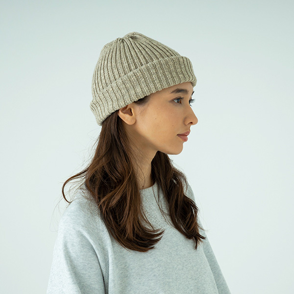 SUBLIME(サブライム)　リネンコットン二ットキャップ　CTN LINEN 2×1 WT 