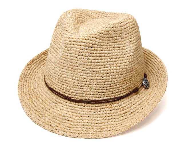 【美品】 ルドーム ヒョウ柄ウール中折れハット 57cm M hat-1369-1.jpg