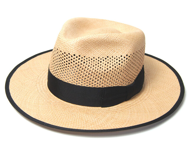 STETSON (ステットソン) つば広パナマ中折れ帽 FLAT WHIPPET PA SE584