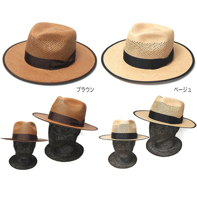 STETSON (ステットソン) つば広パナマ中折れ帽 FLAT WHIPPET