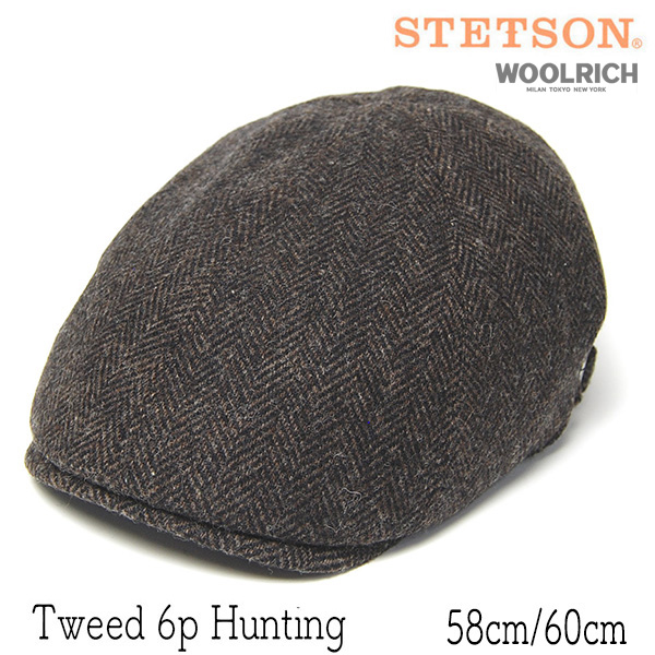 STETSON(ステットソン) ツイード6枚はぎハンチング SE736 ウールリッチ