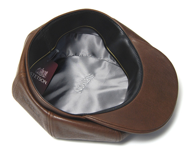 STETSON　ステットソン　レザー８枚はぎハンチング　レザーキャスケット