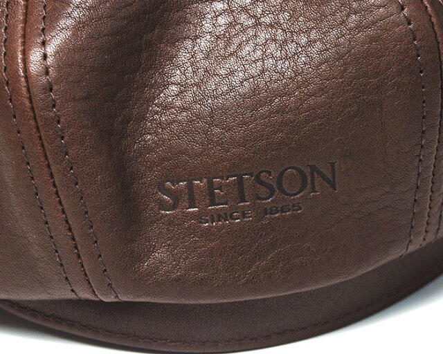 STETSON　ステットソン　レザー８枚はぎハンチング　レザーキャスケット