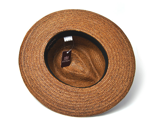 STETSON　ステットソン　つば広ペーパーブレード中折れ帽　ストローハット
