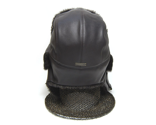 STETSON(ステットソン) ファー付きレザー飛行帽 メンズ ユニセックス