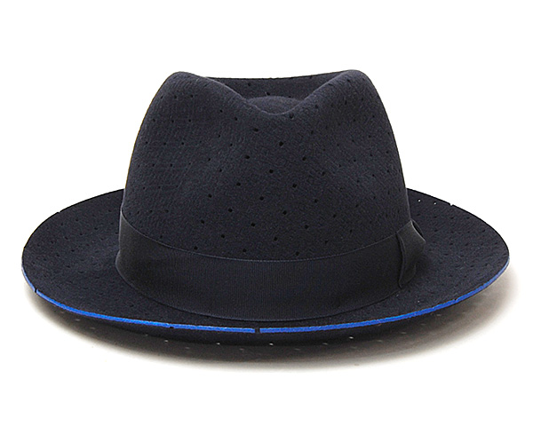 イタリア”TESI(テシ)""パンチング加工ファーフエルト中折れ帽 