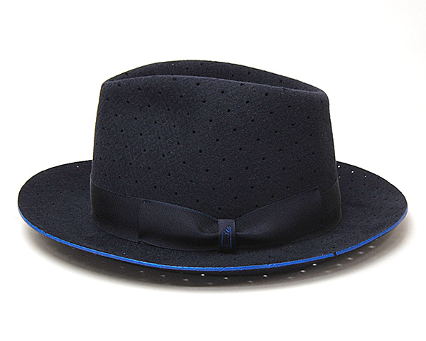 イタリア”TESI(テシ)""パンチング加工ファーフエルト中折れ帽 