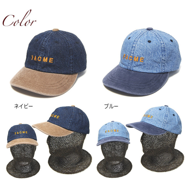 THE FACTORYMADE　ザファクトリーメイド　デニムキャップ　FACME Denim Corduroy Cap