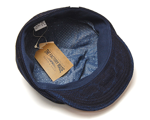 THE FACTORY MADE(ザファクトリーメイド) コットン6枚はぎハンチング 本藍SASHIKO CAS 