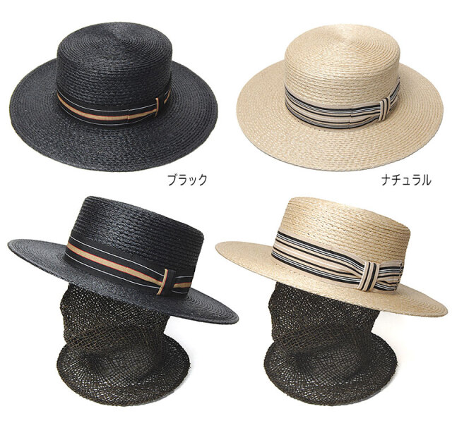 THE FACTORY MADE ザファクトリーメイド アバカブレードカンカン帽 Boater Hat