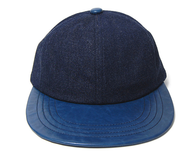 THE FACTORY MADE(ザファクトリーメイド) 革つばデニムキャップ Leather Visor Denim Cap?