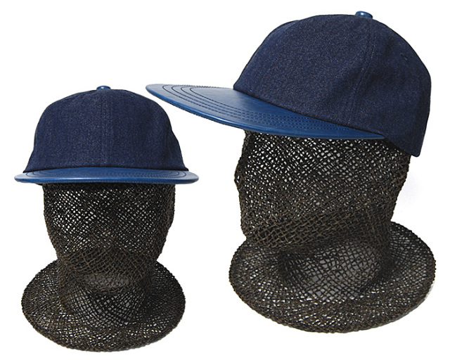 THE FACTORY MADE(ザファクトリーメイド) 革つばデニムキャップ Leather Visor Denim Cap?