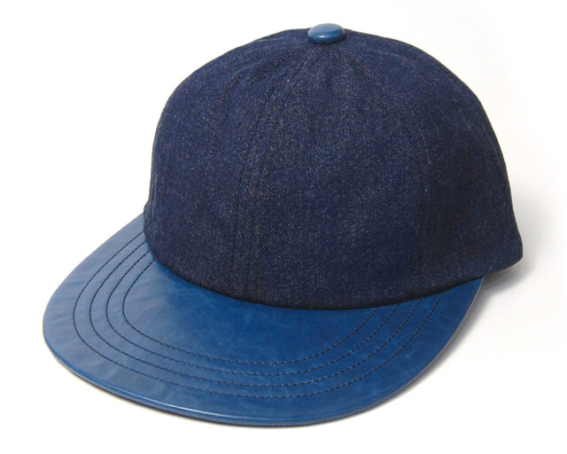 THE FACTORY MADE(ザファクトリーメイド) 革つばデニムキャップ Leather Visor Denim Cap?