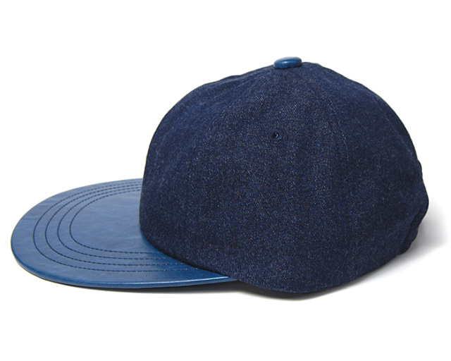THE FACTORY MADE(ザファクトリーメイド) 革つばデニムキャップ Leather Visor Denim Cap?