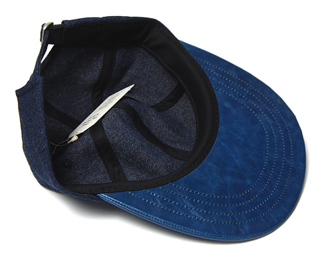 THE FACTORY MADE(ザファクトリーメイド) 革つばデニムキャップ Leather Visor Denim Cap?
