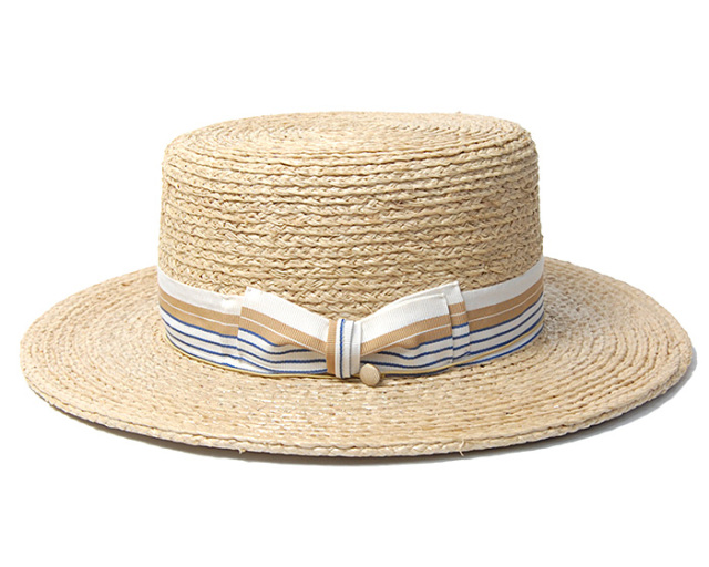 THE FACTORY MADE(ザファクトリーメイド) ラフィアブレードカンカン帽 Raffia Braid Kankan Hat