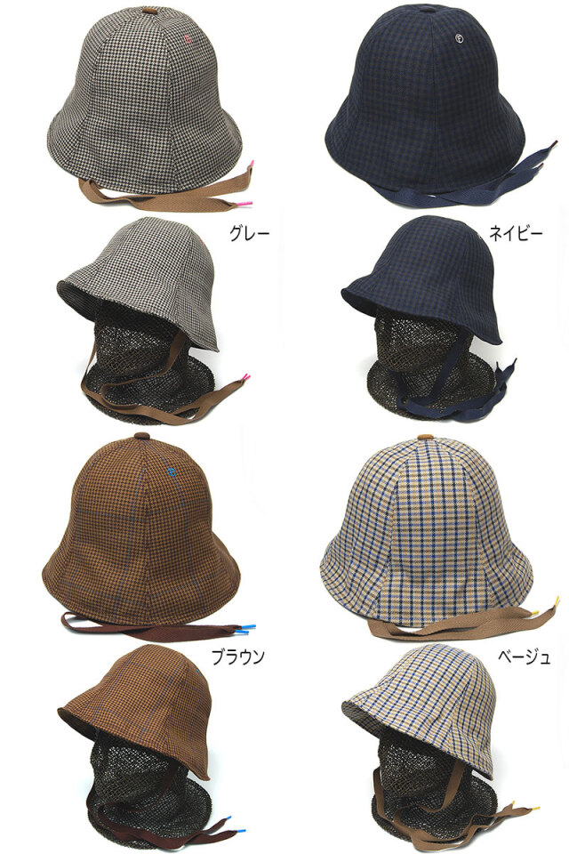 THE FACTORYMADE)ファクトリーメイド)　チェックチューリップハット