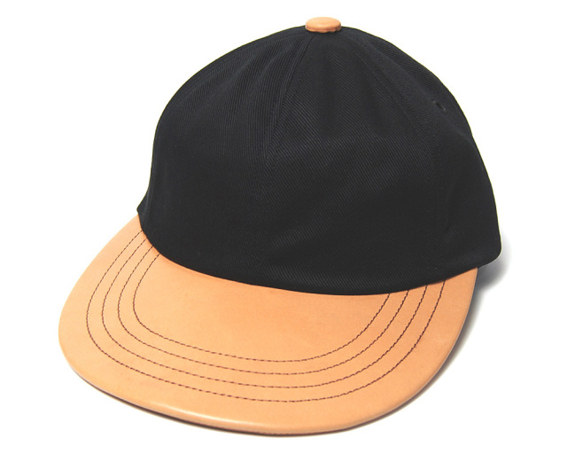 THE FACTORY MADE(ザファクトリーメイド) 革つばコットンキャップ