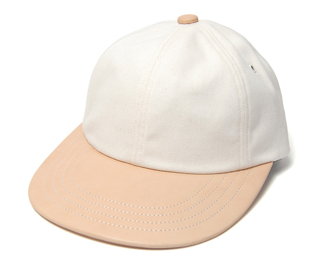 THE FACTORY MADE(ザファクトリーメイド) 革つばコットンキャップ