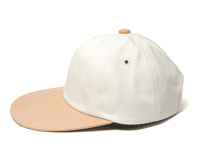 THE FACTORY MADE(ザファクトリーメイド) 革つばコットンキャップ