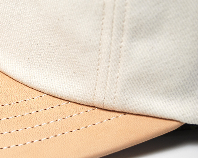 THE FACTORY MADE(ザファクトリーメイド) 革つばコットンキャップ