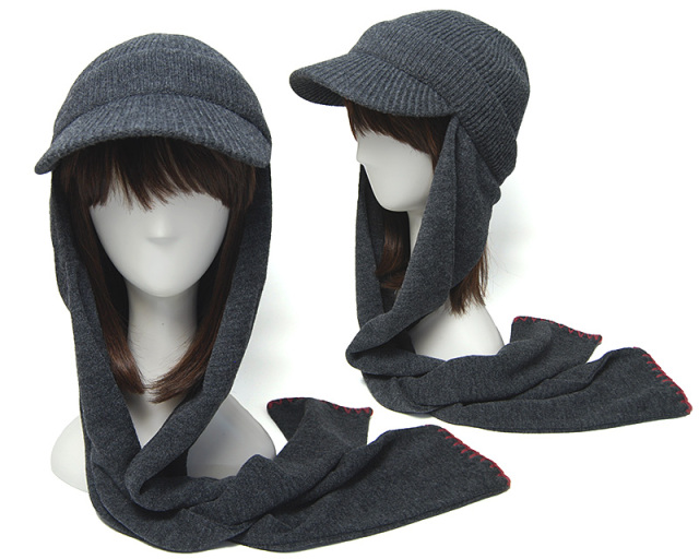 THE FACTORYMADE　ファクトリーメイド　マフラー付きニットキャップ