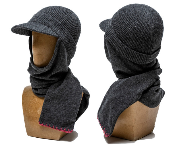 THE FACTORYMADE　ファクトリーメイド　マフラー付きニットキャップ