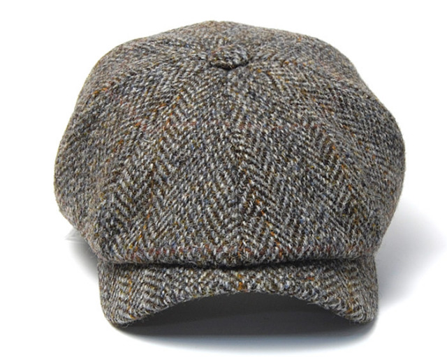 ”WIGENS(ヴィーゲン)” ハリスツイード8枚はぎハンチング Newsboy Classic Cap 
