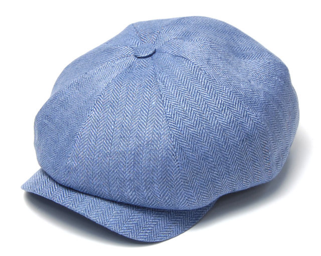 WIGENS ヴィーゲン リネンヘリンボーン8枚はぎハンチング Newaboy Classic Cap 