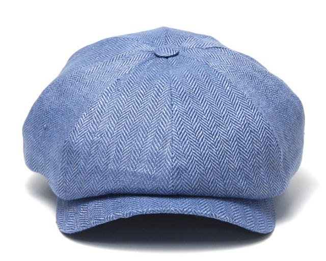 WIGENS ヴィーゲン リネンヘリンボーン8枚はぎハンチング Newaboy Classic Cap 