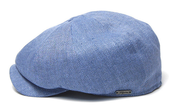 WIGENS ヴィーゲン リネンヘリンボーン8枚はぎハンチング Newaboy Classic Cap 