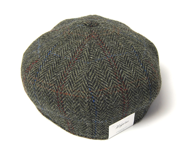 WIGENS　ヴィーゲン　ハリスツイード８枚はぎハンチング　キャスケット