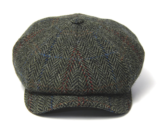 WIGENS　ヴィーゲン　ハリスツイード８枚はぎハンチング　キャスケット