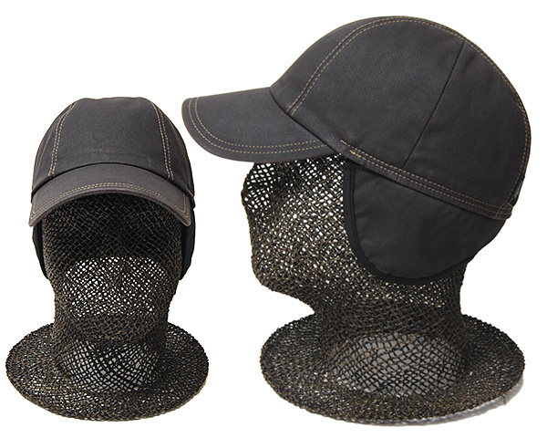 ”WIGENS(ヴィーゲン)”耳当て付きコーティングコットンキャップ Baseball Cap