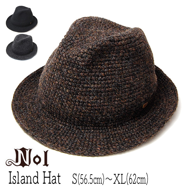 NOL ノル　ウール細編み中折れ帽　ISLAND HAT