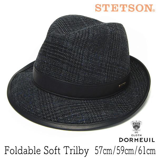 STETSON ステットソン チェック中折れ帽 SE743 ドーメル