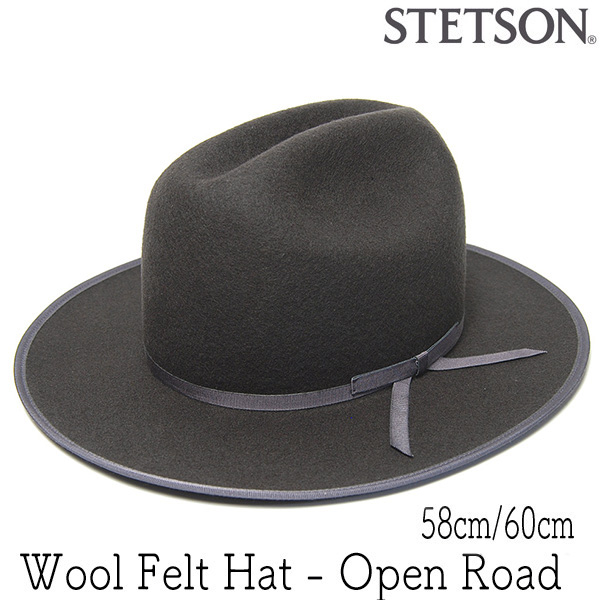 STETSON　ステットソン　ウールフエルト中折れ帽　OPENROAD　オープンロード